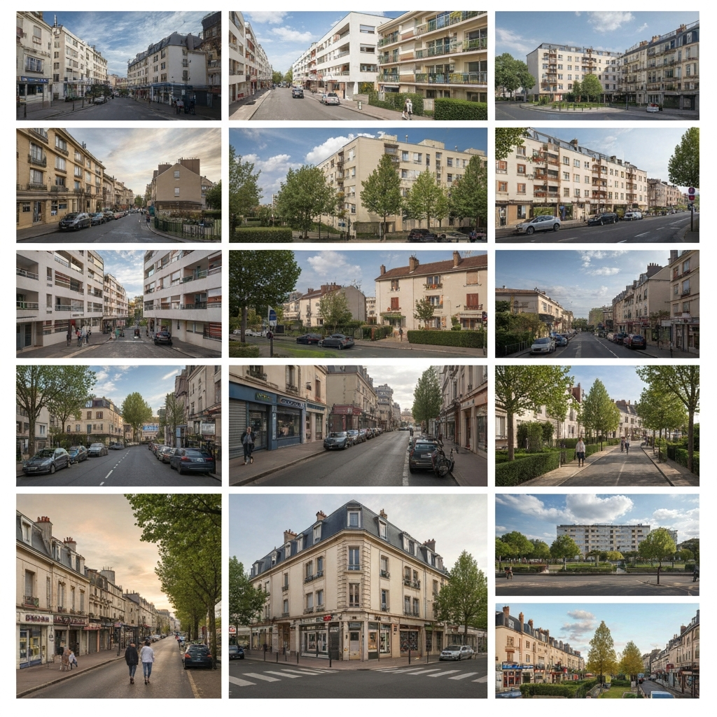 Vue dégagée depuis un appartement à Orly