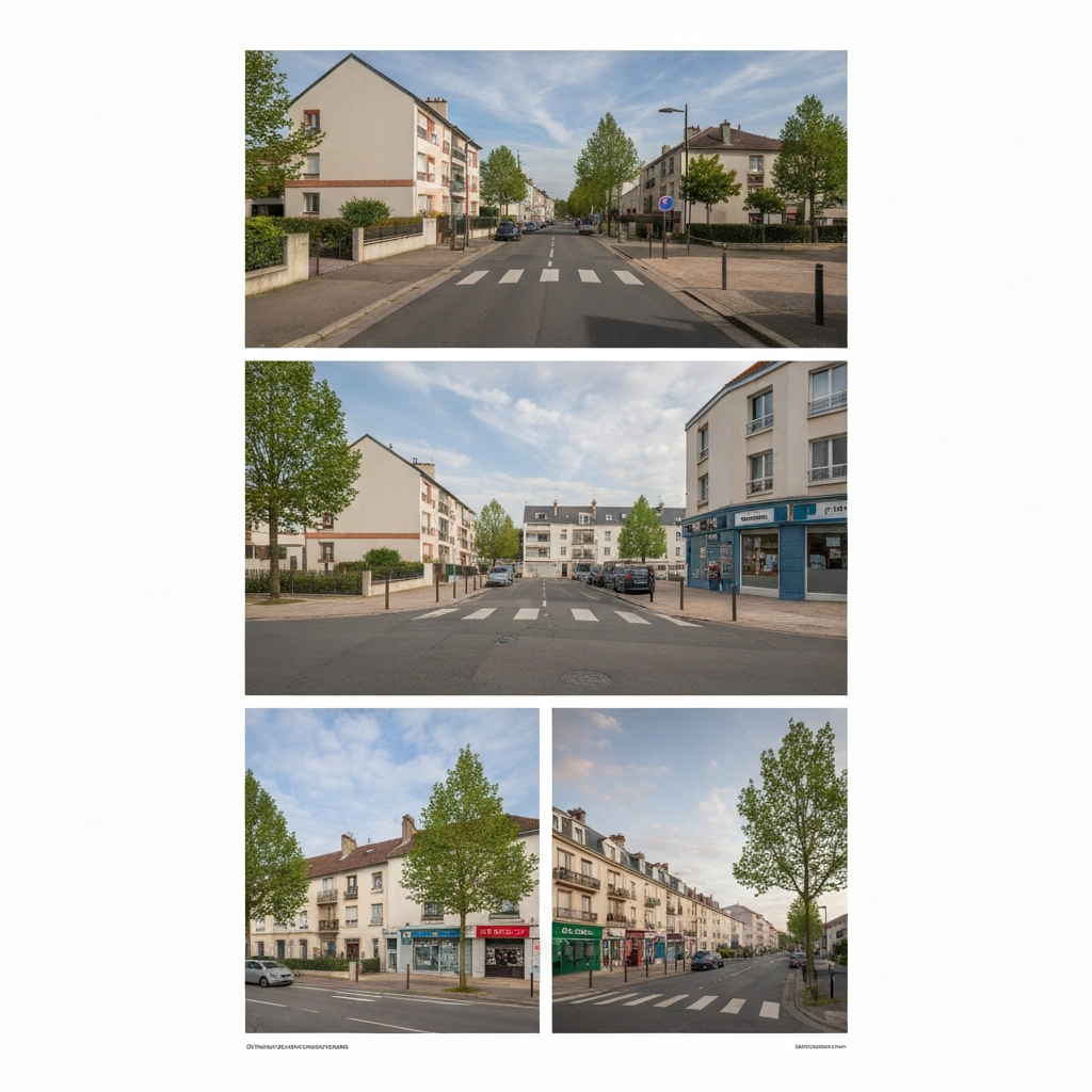 Vue des nouveaux programmes immobiliers situés sur l'Avenue de la Victoire à Orly