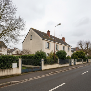 Vue du quartier Fer à Cheval à Orly avec des habitants discutant