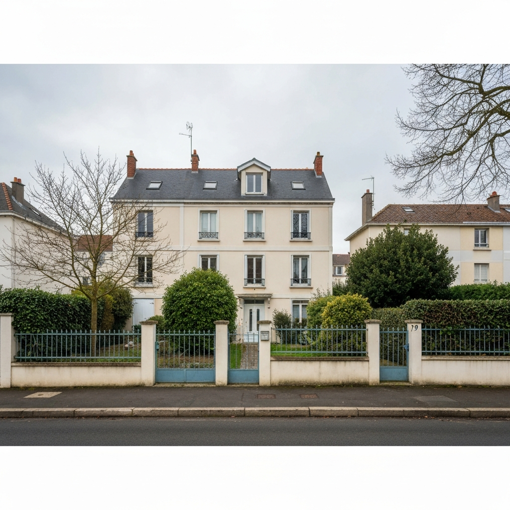 Vue aérienne d'un appartement situé sur l'avenue de l'Aérodrome à Orly