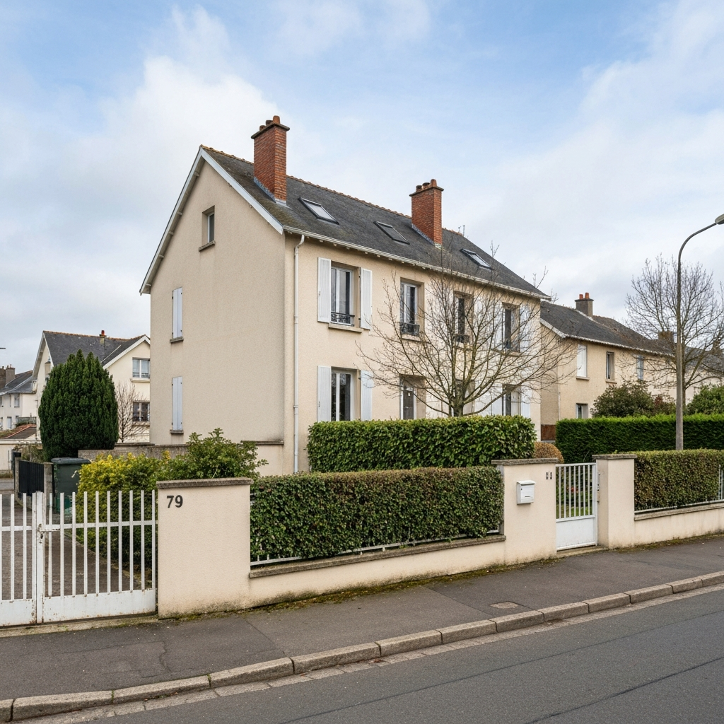 Vue extérieure d'une maison située rue des Maçons à Orly pour estimation immobilière